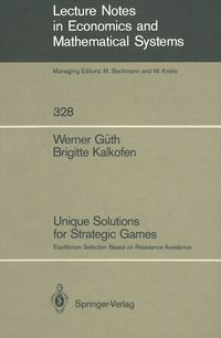 Produktbild: Unique Solutions for Strategic Games