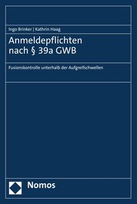 Produktbild: Anmeldepflichten nach &sect; 39a GWB