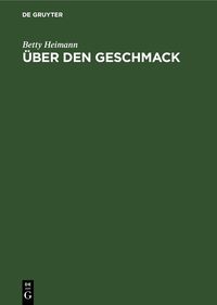 Produktbild: &Uuml;ber den Geschmack