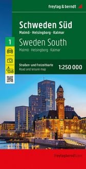 Produktbild: Freytag & berndt Stra&szlig;enkarte Schweden S&uuml;d 1:250.000
