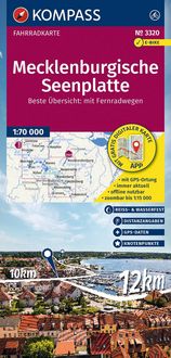 Produktbild: KOMPASS Fahrradkarte 3320 Mecklenburgische Seenplatte mit Knotenpunkten 1:70.000