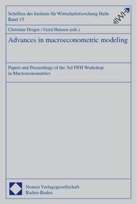 Produktbild: Advances in macroeconometric modeling