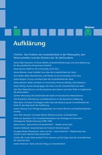 Produktbild: Aufkl&auml;rung, Band 29: Das Problem der Unsterblichkeit in der Philosophie, den Wissenschaften und den K&uuml;nsten des 18. Jahrhunderts