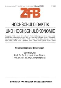 Produktbild: Hochschuldidaktik und Hochschul&ouml;konomie
