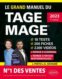 Produktbild: Le Grand Manuel du TAGE MAGE - N&deg;1 DES VENTES - 18 tests blancs + 200 fiches de cours + 2200 vid&eacute;os - &Eacute;dition 2023