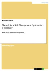Produktbild: Manual for a Risk Management System for a company