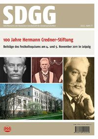 Produktbild: 100 Jahre Hermann Credner-Stiftung der Deutschen Gesellschaft f&uuml;r Geowissenschaften