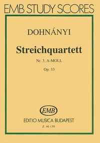 Produktbild: Dohnanyi, E: Streichquartett Nr. 3, A-Moll, Op. 33
