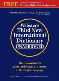 Produktbild: Webster's Third New International Dictionary, Unabridged