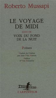 Produktbild: Le voyage de midi, suivi de Voix du fond de la nuit