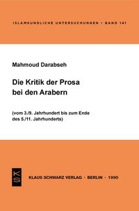 Produktbild: Die Kritik der Prosa bei den Arabern