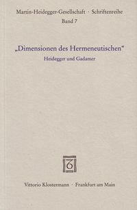 Produktbild: Dimensionen des Hermeneutischen