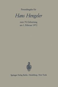 Produktbild: Freundesgabe f&uuml;r Hans Hengeler zum 70. Geburtstag am 1. Februar 1972