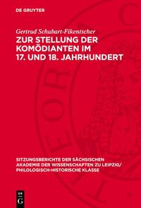 Produktbild: Zur Stellung der Kom&ouml;dianten im 17. und 18. Jahrhundert