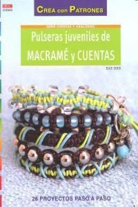 Produktbild: Pulseras juveniles tejidas con macramé y cuentas