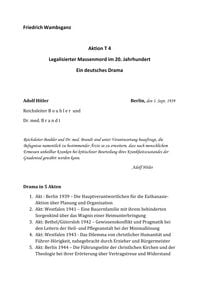 Produktbild: Aktion T4 - Legalisierter Massenmord im 20. Jahrhundert