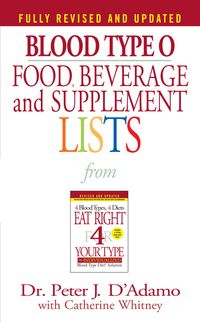 Produktbild: Blood Type O Food, Beverage and Supplement Lists