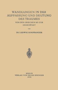 Produktbild: Wandlungen in der Auffassung und Deutung des Traumes