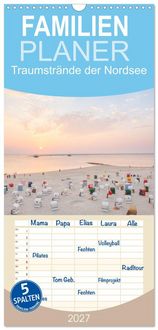 Produktbild: Familienplaner 2027 - Traumstr&auml;nde der Nordsee mit 5 Spalten (Wandkalender, 21 x 45 cm) CALVENDO