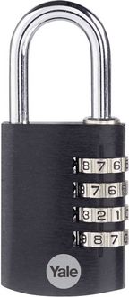 Produktbild: YALE YE3CB/38/131/1/BK Vorh&auml;ngeschloss 38mm Schwarz Zahlenschloss
