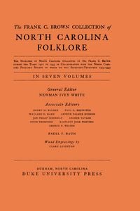 Produktbild: Frank C. Brown Collection of NC Folklore