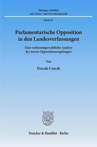 Produktbild: Parlamentarische Opposition in den Landesverfassungen.