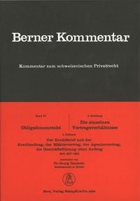 Produktbild: Berner Kommentar. Kommentar zum schweizerischen Privatrecht / Obligationenrecht: Die einzelnen Vertragsverh&auml;ltnisse, Gesellschaftsrecht, Wertpapierrec