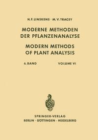 Produktbild: Modern Methods of Plant Analysis / Moderne Methoden der Pflanzenanalyse
