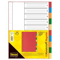 Produktbild: Idena Register aus Kunststoff 120&micro; 2x5 Farben DIN A4 10-teilig