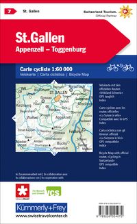Radwanderkarte St. Gallen - Appenzell - Toggenburg mit Ortsindex (7)