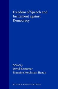 Produktbild: Freedom of Speech and Incitement Against Democracy