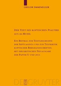 Produktbild: Der Text des koptischen Psalters aus al-Mudil