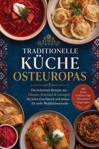 Produktbild: Traditionelle K&uuml;che Osteuropas: Die leckersten Rezepte aus Ukraine, Russland & Georgien f&uuml;r jeden Geschmack und Anlass - f&uuml;r mehr Wohlf&uuml;hlmomente - in
