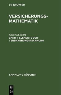 Produktbild: Elemente der Versicherungsrechnung