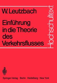 Produktbild: Einf&uuml;hrung in die Theorie des Verkehrsflusses