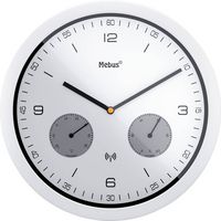 Produktbild: Mebus 52826 Funk Wanduhr 260 mm x 42 mm Wei&szlig;