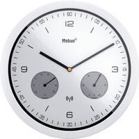 Produktbild: Mebus 52826 Funk Wanduhr 26mm x 42mm Wei&szlig;