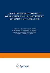 Produktbild: Arbeitsphysiologie II Orientierung &middot; Plastizit&auml;t Stimme und Sprache
