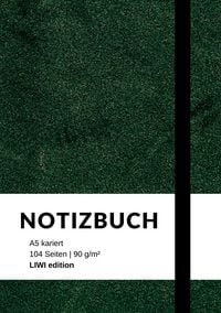 Produktbild: Notizbuch A5 kariert - 100 Seiten 90g/m&sup2; - Soft Cover gr&uuml;n