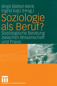Produktbild: Soziologie als Beruf?