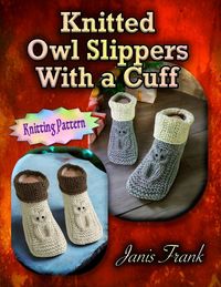Produktbild: Knitted Owl Slippers With a Cuff