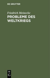 Produktbild: Probleme des Weltkriegs