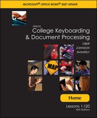 Produktbild: Home (Student) Software W/Installation Guide T/A Gregg College Keyboarding & Document Processing (Gdp); Microsoft Word 2007 Update