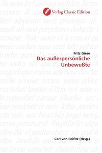 Produktbild: Giese, F: Das au&szlig;erpers&ouml;nliche Unbewu&szlig;te