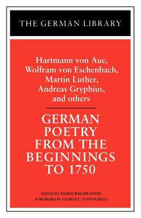 Produktbild: German Poetry from the Beginnings to 1750