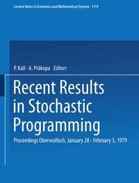 Produktbild: Recent Results in Stochastic Programming