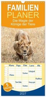Produktbild: Familienplaner 2027 - Die Magie der K&ouml;nige der Tiere mit 5 Spalten (Wandkalender, 21 x 45 cm) CALVENDO