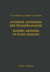 Produktbild: Modern Methods of Plant Analysis / Moderne Methoden der Pflanzenanalyse