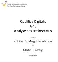 Produktbild: Qualifica Digitalis - Analyse des Rechtsstatus