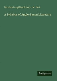 Produktbild: A Syllabus of Anglo-Saxon Literature
